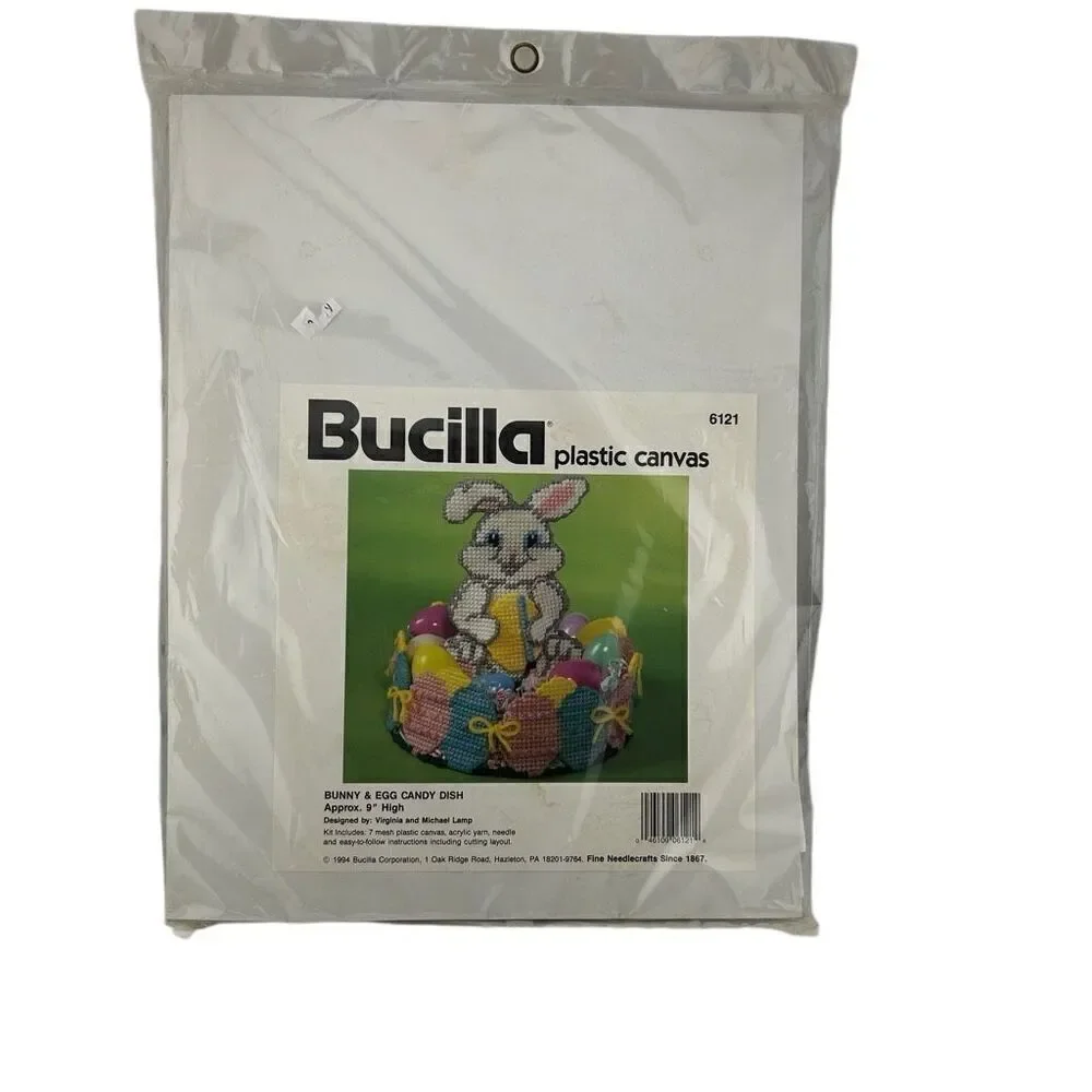 Bucilla Easter Bunny Egg Candy Dish Kit Plastic Canvas 9